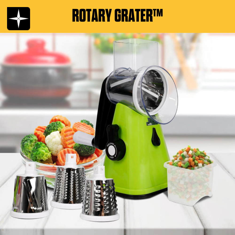 Rotary Grater™ | Skiva och hacka dina favoritlivsmedel på några sekunder