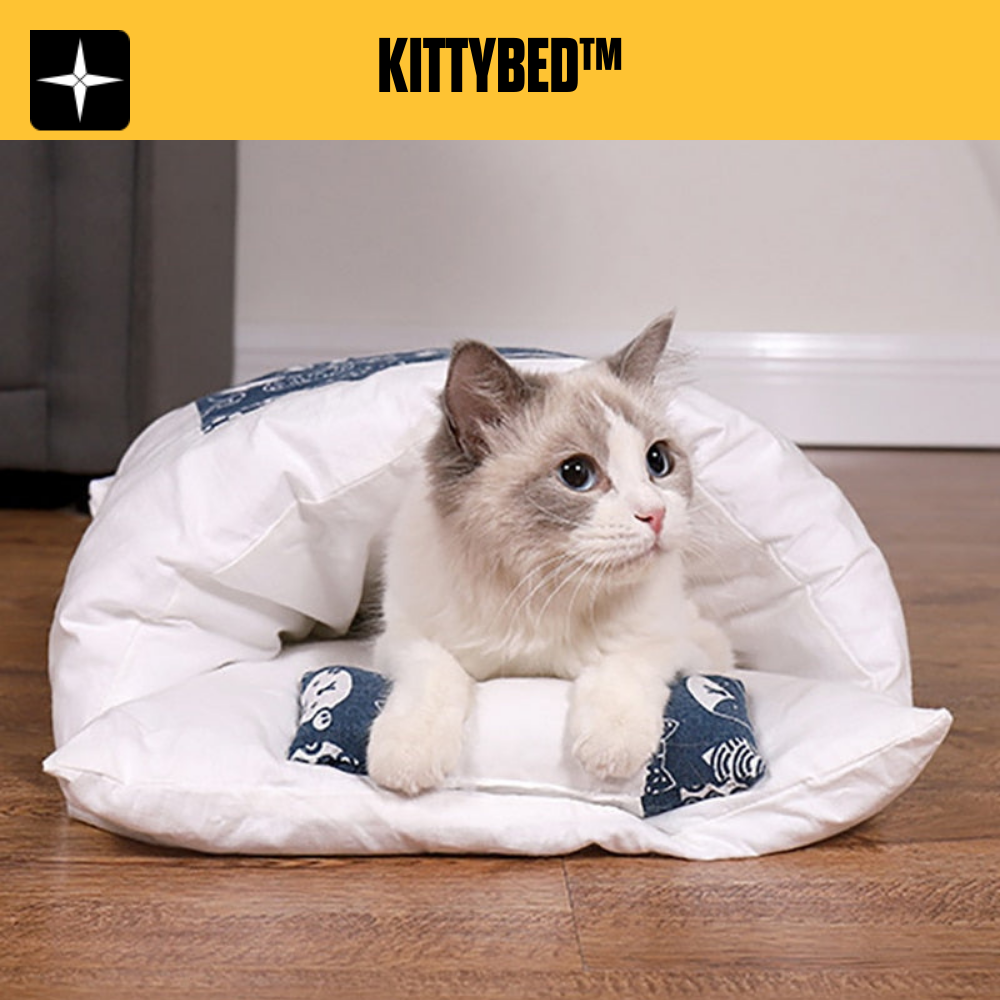 KittyBed™ | Sovbädd med kudde för katter