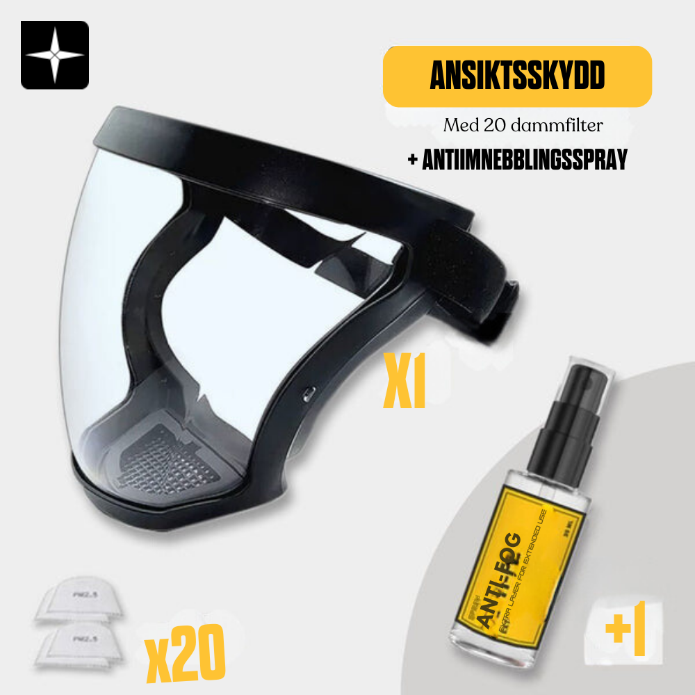 FaceShield™ | Antidamm- & imfritt ansiktsskydd