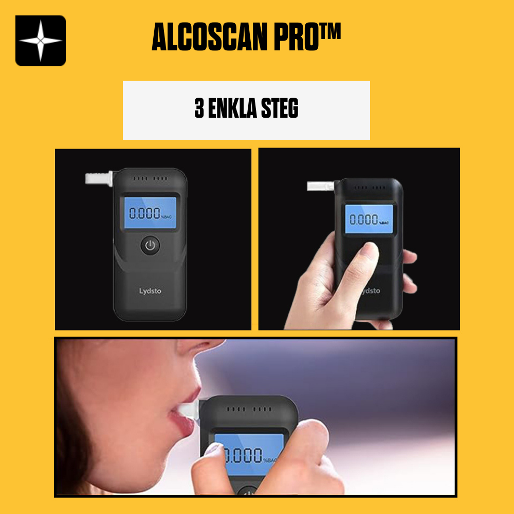 AlcoScan Pro™ | Övervaka dina alkoholnivåer med en LED-digital alkoholmätare