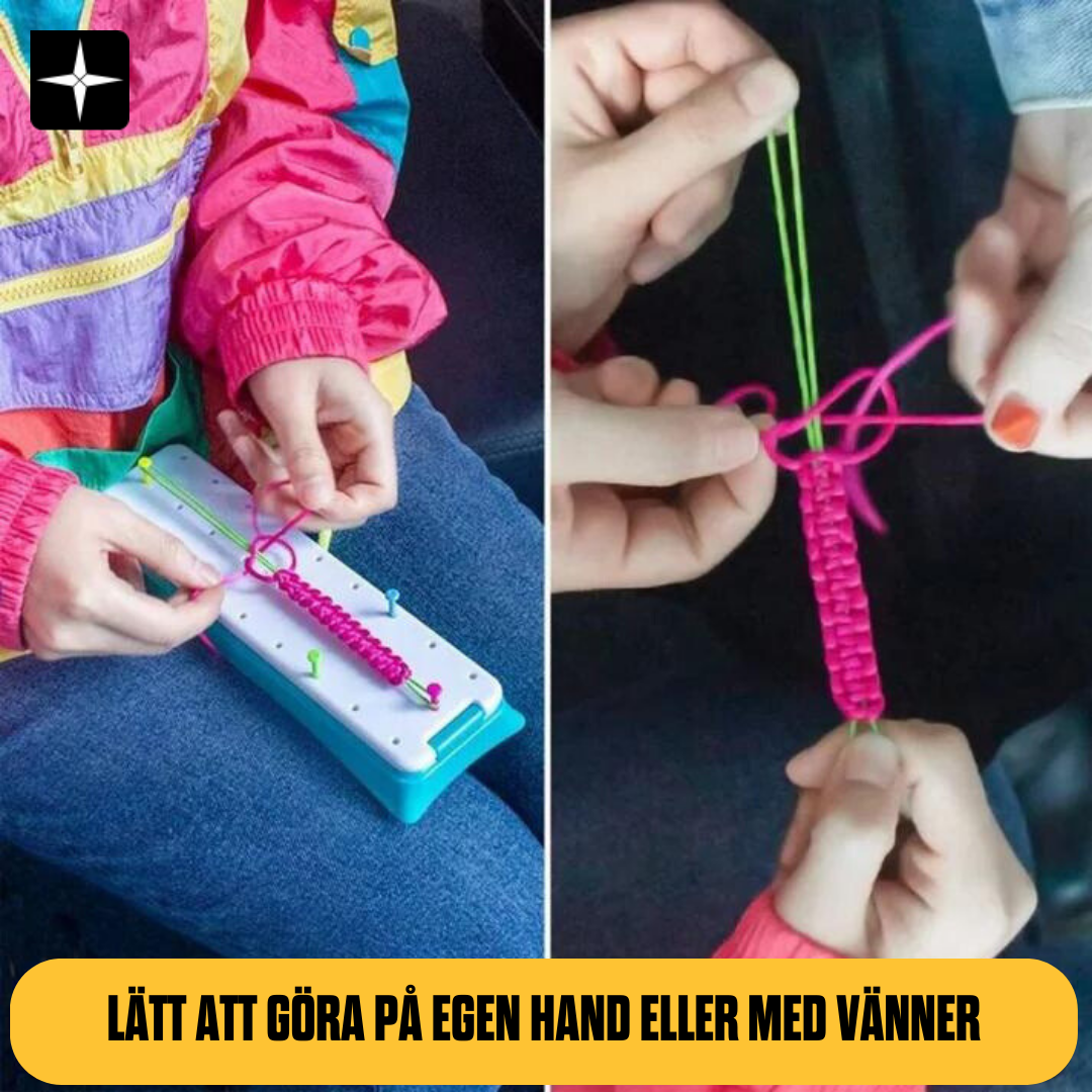 Braiding Kit™ | Lås Upp Ditt Barns Fantasi med det Färgglada Armbandet