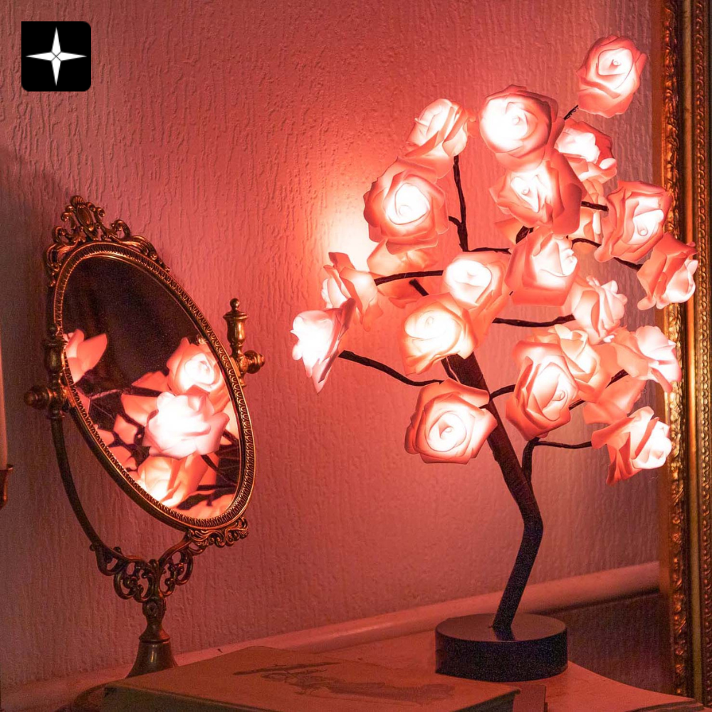 LoveTree™ | Rosblomsträd LED-lampa