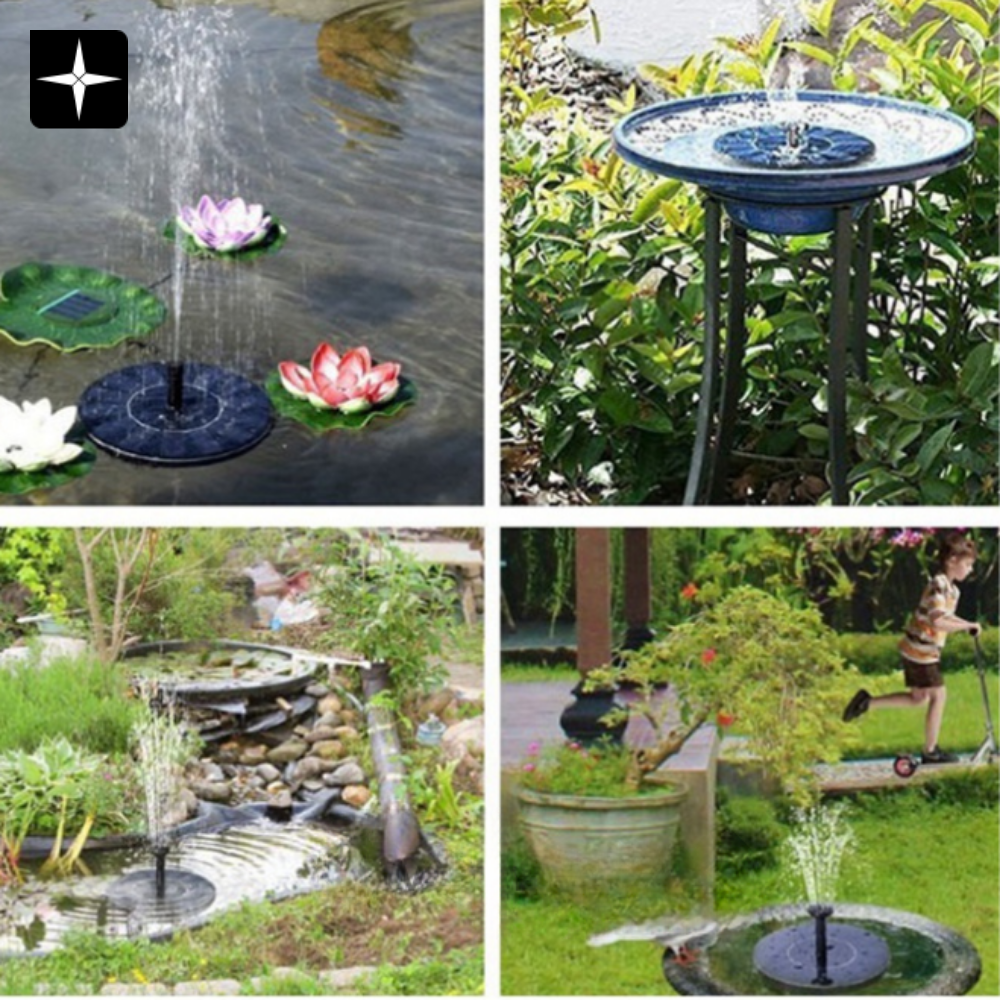 SolarFountain™ | Förhöj din trädgård med en fågelvänlig vattenfontän