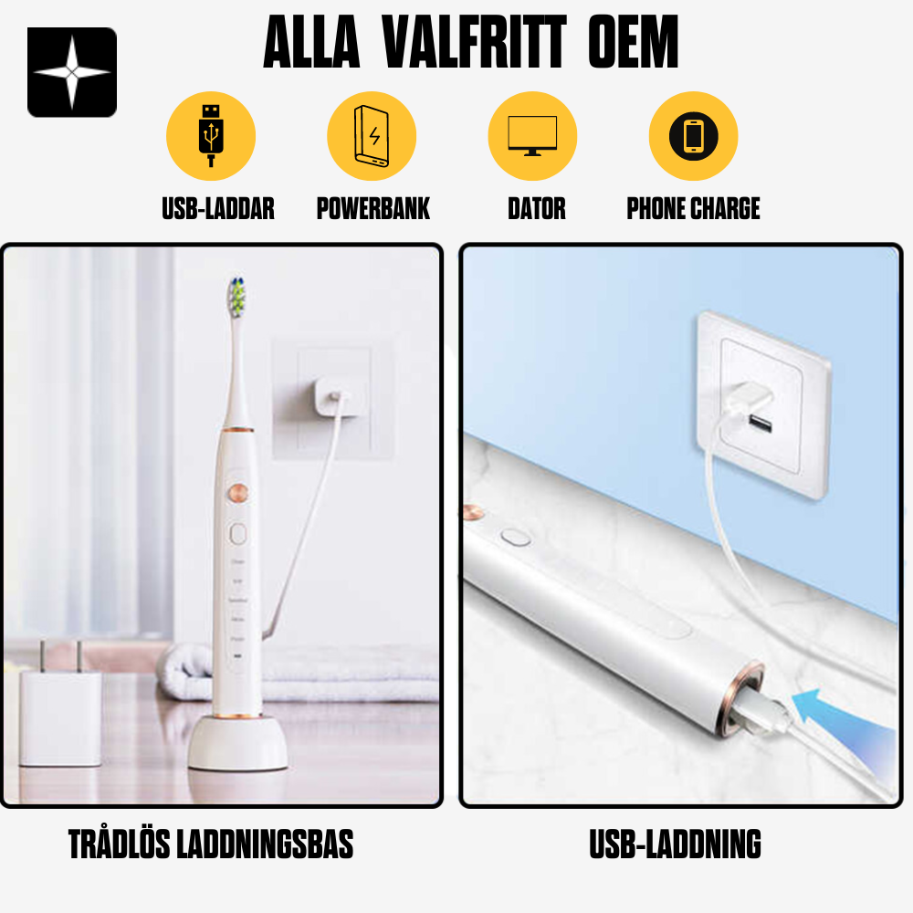 ElectraClean Pro™ | Vita tänder med skonsam men kraftfull rengöring