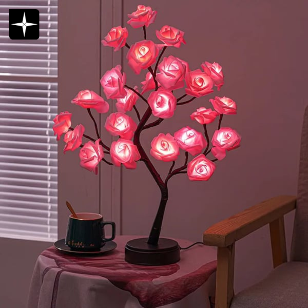 LoveTree™ | Rosblomsträd LED-lampa