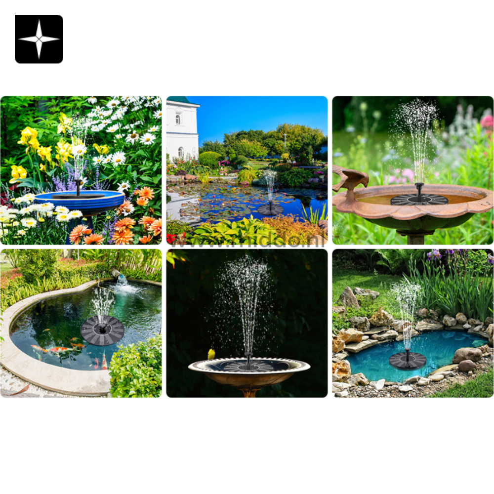 SolarFountain™ | Förhöj din trädgård med en fågelvänlig vattenfontän