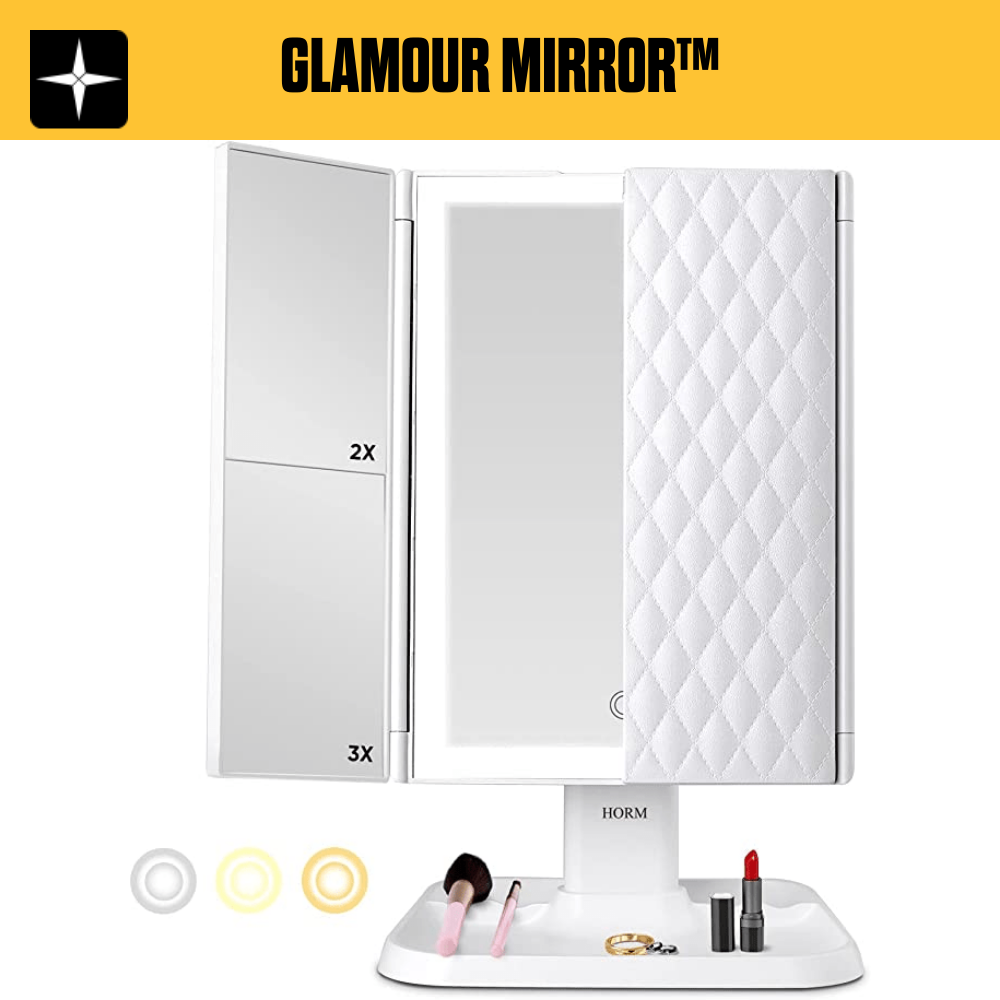 Glamour Mirror™ | Sminkspegel med LED-belysning i tre färger