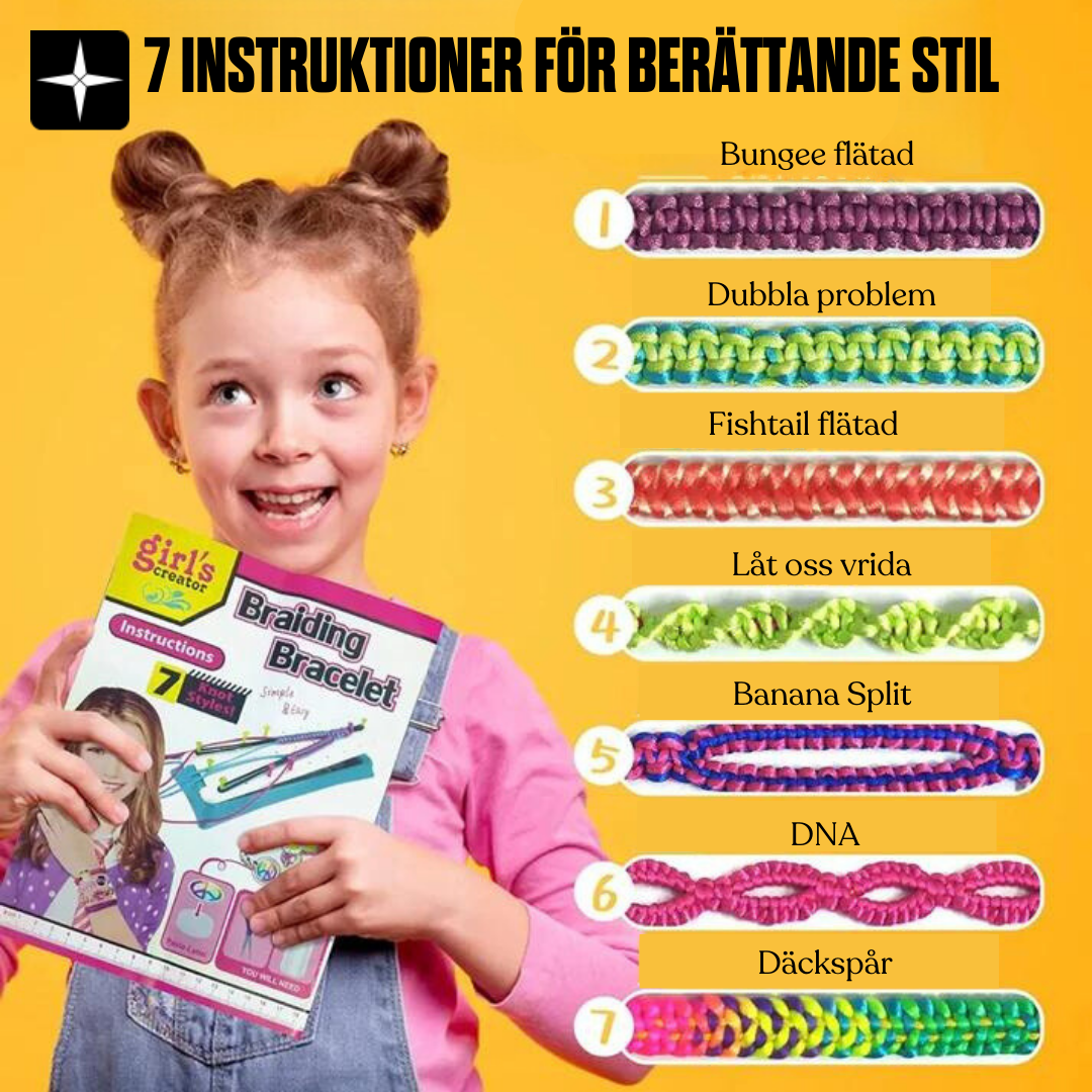 Braiding Kit™ | Lås Upp Ditt Barns Fantasi med det Färgglada Armbandet