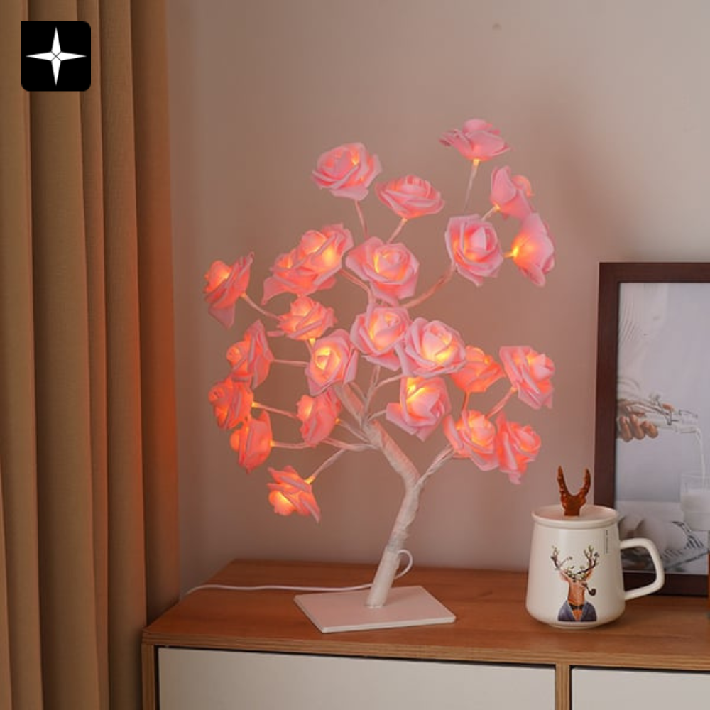 LoveTree™ | Rosblomsträd LED-lampa