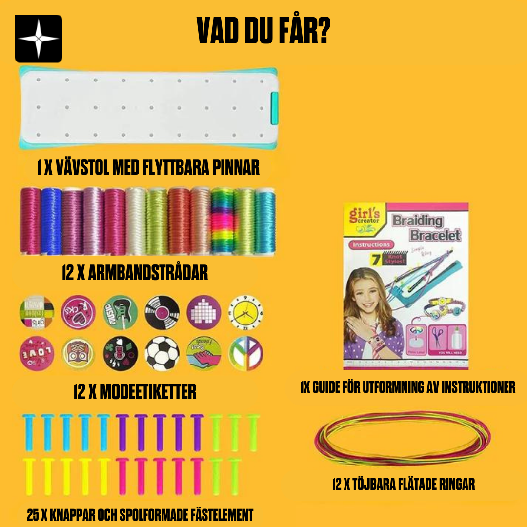 Braiding Kit™ | Lås Upp Ditt Barns Fantasi med det Färgglada Armbandet