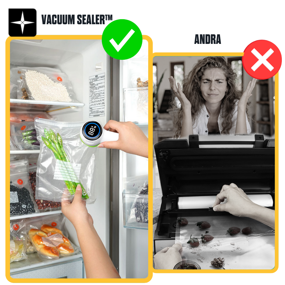 Vacuum Sealer™ | Allt-i-ett, Kompakt, Enkel och Bekymmersfri Förslutare