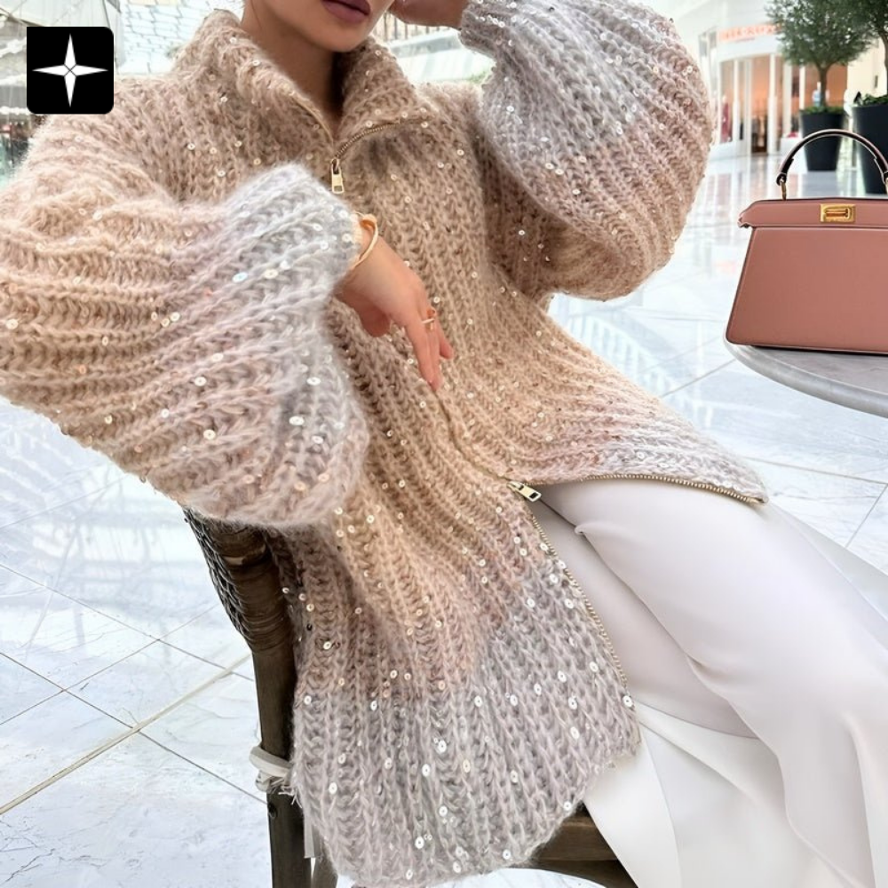 Klara Sweater™ | Glittrande Tröja för en Bländande Vinterglans