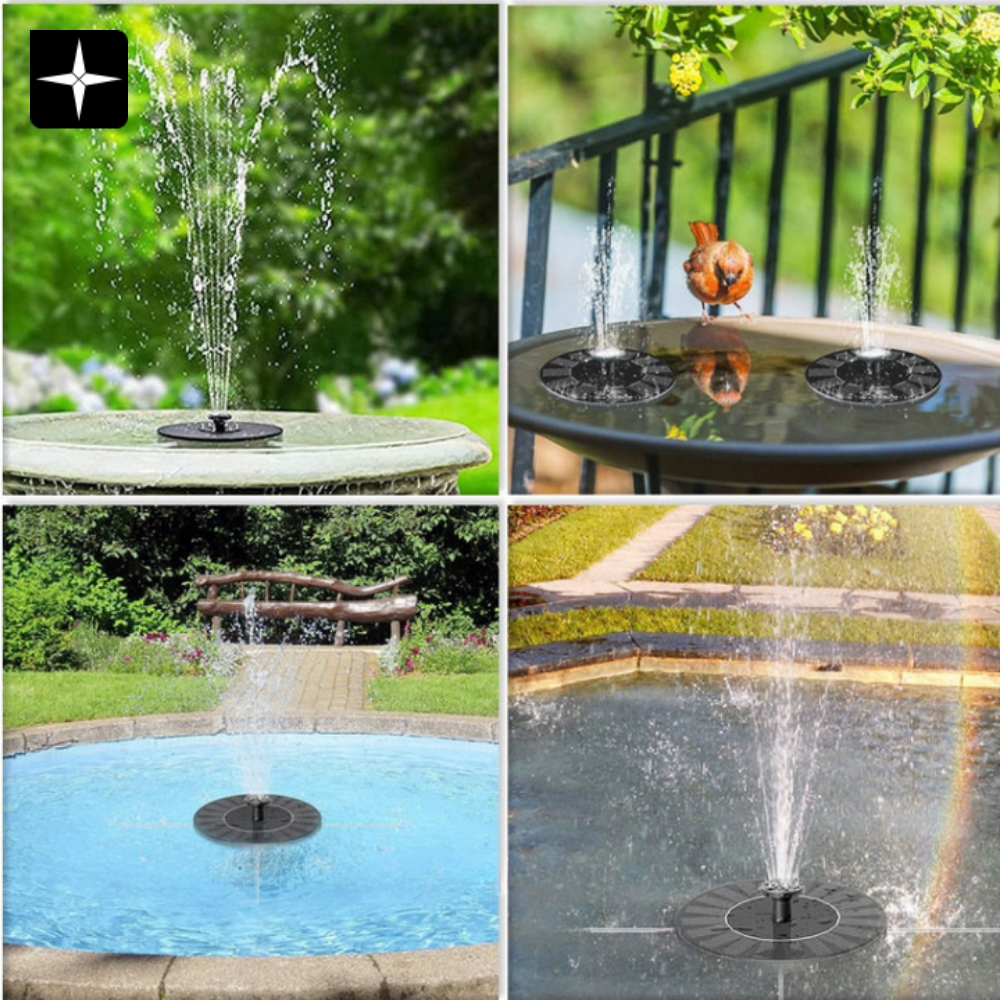 SolarFountain™ | Förhöj din trädgård med en fågelvänlig vattenfontän