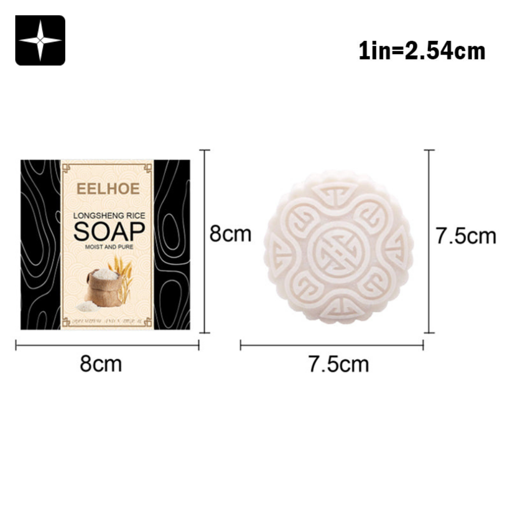 PureRice Soap™ | Shampoobar för hårväxt med risblomma