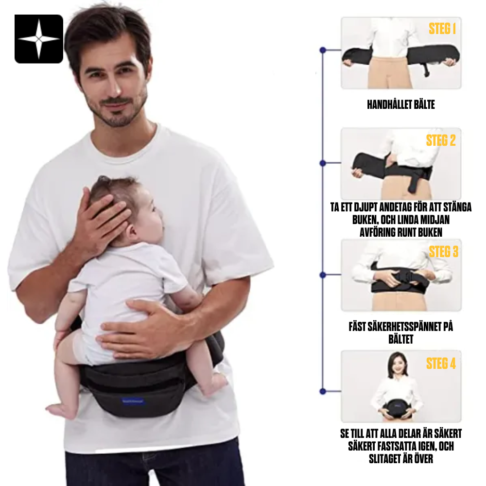 BabyCarrier™ | Ergonomisk bärficka med stöd för barn (3-36 månader)