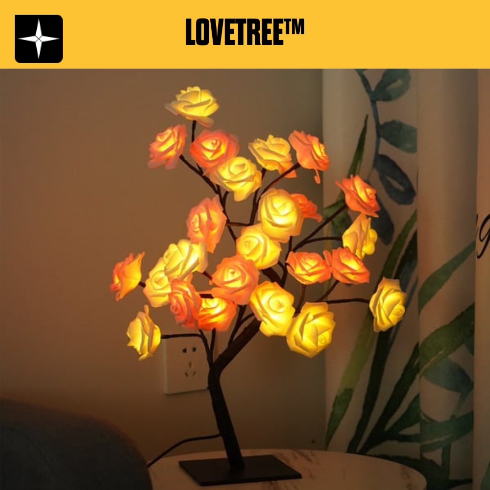 LoveTree™ | Rosblomsträd LED-lampa