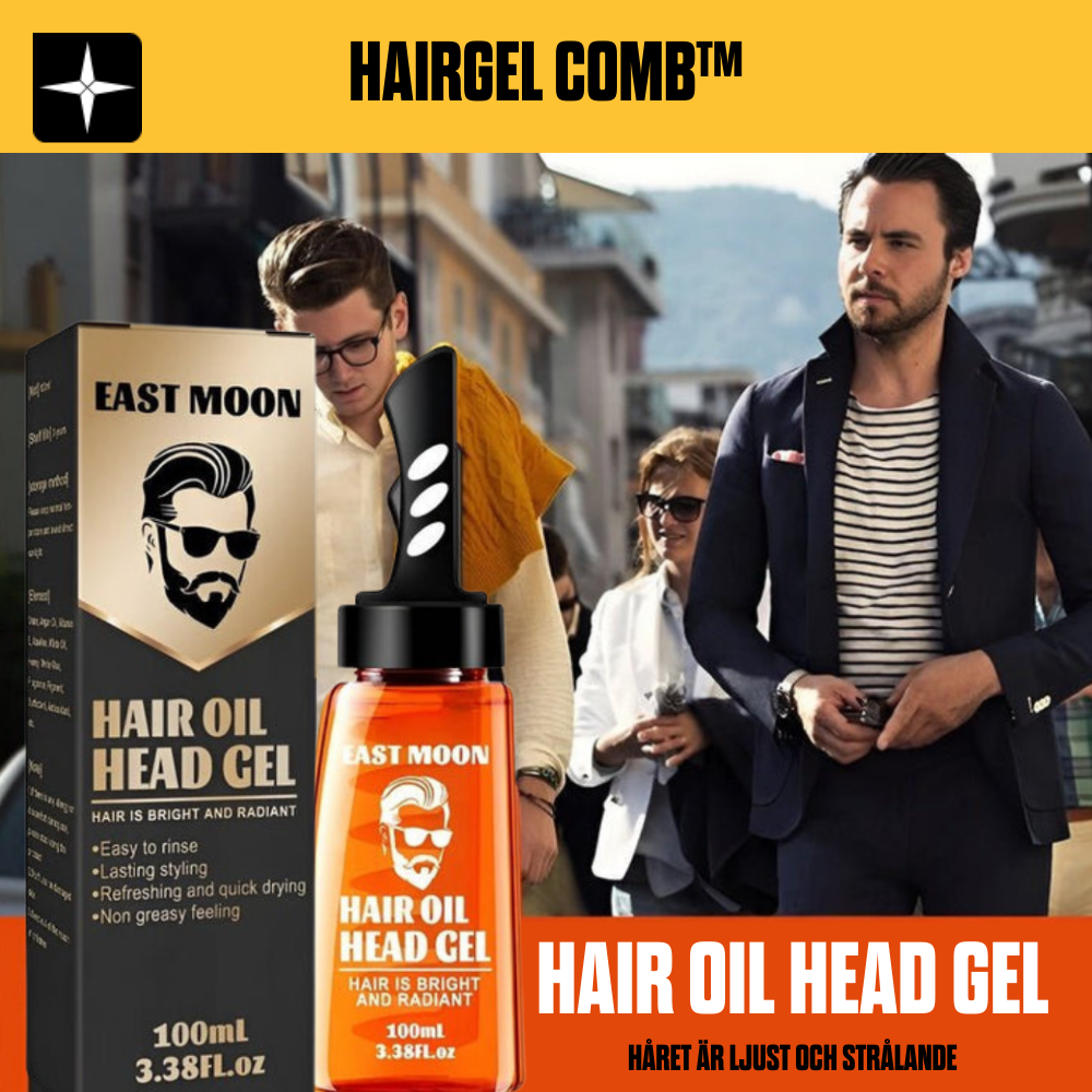 HairGel Comb™ | 2-i-1 hårolje-gelh | 1 + 1 GRATIS